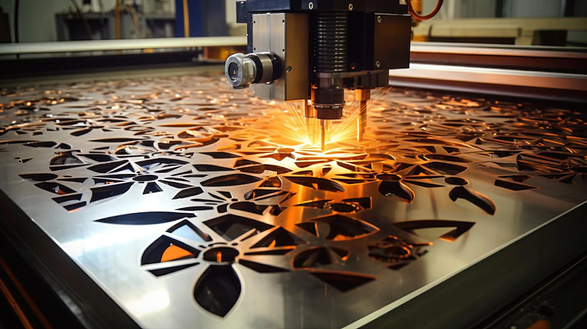 Corte a laser em chapa metálica (imagem ilustrativa)