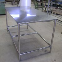 Mesa bancada em aço inox