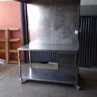 Mesa bancada em aço inox